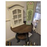 Vintage heart-shaped table and decor