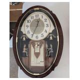 vintage Rhythm Small World Dual Organists clock