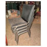 Pleasure and metal stackable chairs