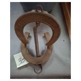 Vintage cast iron  horseshoe dinner bell
