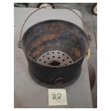Antique cast-iron hearth pot or small cauldron
