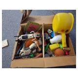 Box of vintage toys
