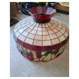Tiffany-style stained glass fruit shade