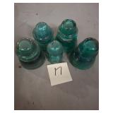 Vintage glass telegraph/telephone line insulators