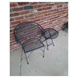 Patio table and chair