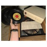 3 Vtg Kodak carousel slide trays, + vinyl records
