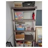 Miscellaneous items on shelf