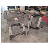 2 Husky Portable Workbenches, ~3' tall