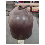 Antique brown-glazed stoneware beehive jug