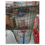 Vintage wire bait pen cylindrical wire mesh cage