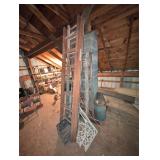 Large lot of ladders, architectural corbels