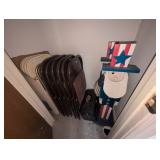 Contents of Closet, Folding Chairs, Uncle Sam