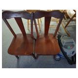 Shop-Vac & wooden chairs