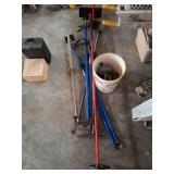 Adjustable telescopic support poles