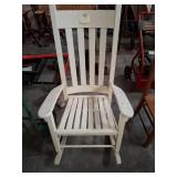 Vintage Classic white wooden porch rocking chair