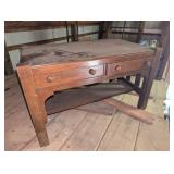 Dark wooden mission style desk