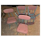 Vintage plastic kindergarten kids chairs