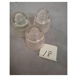 Vintage glass electrical/telegraph insulators
