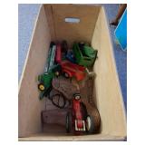 Vintage metal tractor toys