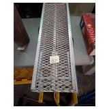 silver aluminum ramp or utility ramp metal surface
