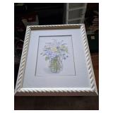 Framed floral art