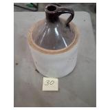 Antique two-tone stoneware jug,