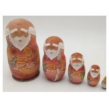 Russian Folk Art Santa Claus Nesting Doll