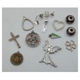 Sterling Silver Group Pendants Charms 32 Grams