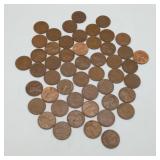 UNSEARCHED Wheat Pennies Wheatback Coins 50 total