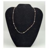 Sterling Silver Beaded Necklace 6.5 grams