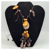 Handmade Tagua Nut Necklace Vegetable Ivory