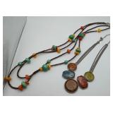 Agate Tribal Necklace Turquoise Color Beads