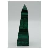 Malachite Obelisk Tower Mineral Paperweight