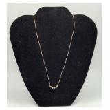 Sterling Silver Bead Necklace liquid Silver