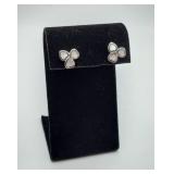 New Mother of Pearl Clover Sterling Earrings