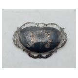 Sterling Silver Siam Brooch Pin