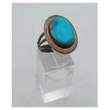 Sterling Silver Turquoise Ring Navajo Style