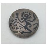 Sterling Silver Ozinatli Monkey Brooch Pendant