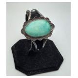 Sterling Silver Turquoise Cuff Bracelet Native AM?