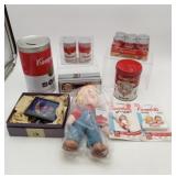 Campbells Soup Doll Coin Bank Illuminart LOT