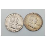 1963 Silver Half Dollar 50 Cent Ben Franklin Coins