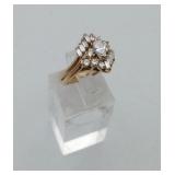 14K Yellow Gold Diamond Wedding Set