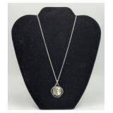 B Tamir Sterling Silver Roman Glass Necklace