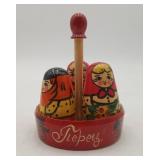 Matryoshka Doll Salt Pepper Set Russian Painted