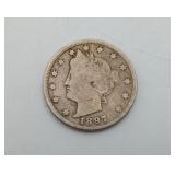 1897 V Nickel US Coin 5 Cent Piece
