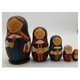 VTG Matryoshka Artist Signed Russian Nesting Doll