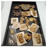 Military Insignias Badges Pins Brass Collar Cap