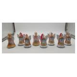 8 Winter Angel Russian Bells Christmas Ornaments