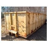 20' Steel Roll Off Dumpster inside rail EMPTY