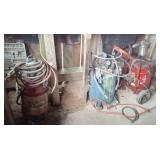 2 Grease Cans & Paint Pressure Pot